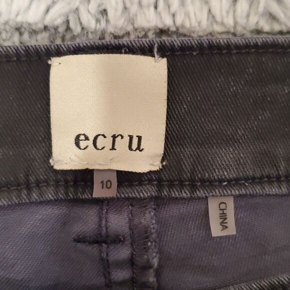 Ecru grayish black "morrison leather look jeans" size 10 - Picture 2 of 8